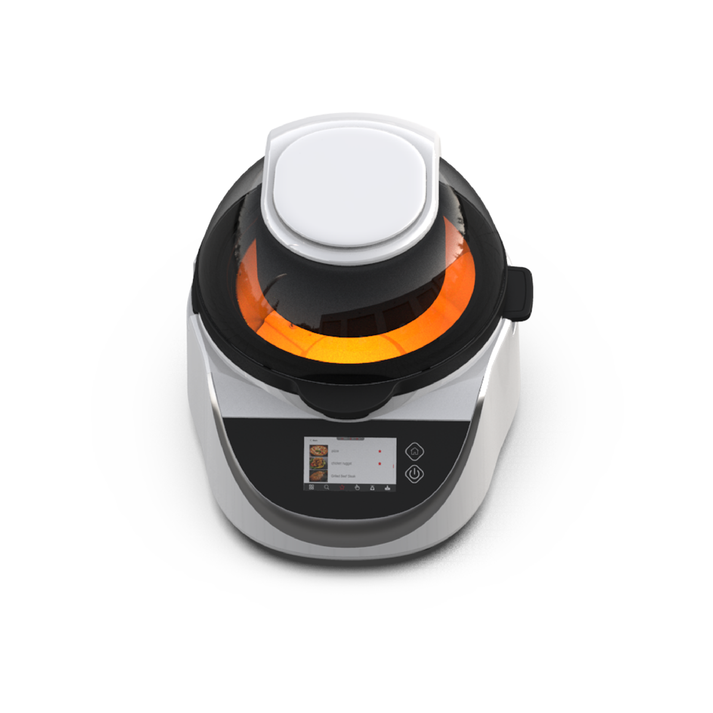 7Qt Air Fryer with large viewing window and colorful touchscreen