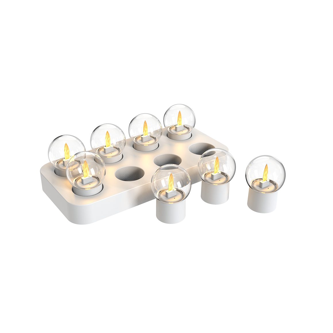 8 Bulbs Rechargeable Cordless Table Lamp